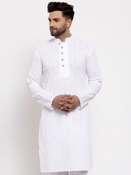Jompers - Men Cotton Embroiderd Kurtas