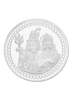Sri Jagdamba Pearls - Shiv parvathi Silver Coin