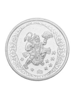 Sri Jagdamba Pearls - Hanumanji Silver Coin