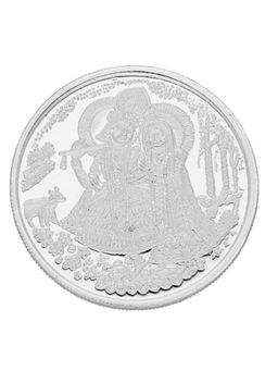 Sri Jagdamba Pearls - Radha Krishna Silver Coin