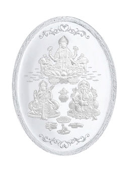 Sri Jagdamba Pearls - 100 Grams 99.9% Gsl Oval Silver Coin: