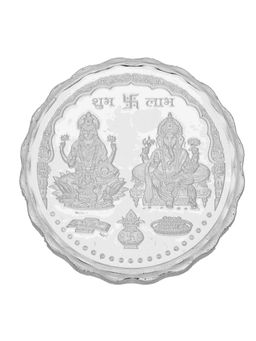 Sri Jagdamba Pearls - 20 Grams Lakshmi Ganesh Pure Silver coin