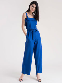 FableStreet - Sleeveless Jumpsuit - Royal Blue