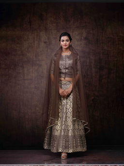 Juniper - Brown Solid Dupatta