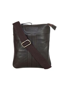 Justanned - Mens Brown Flap Crossbody Bag