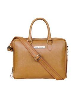 Justanned - Mens Leather and Canvas Laptop Bag