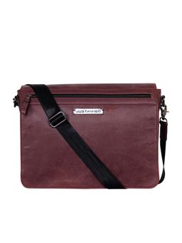 Justanned - Mens Leather and Canvas Blue Messenger Bag