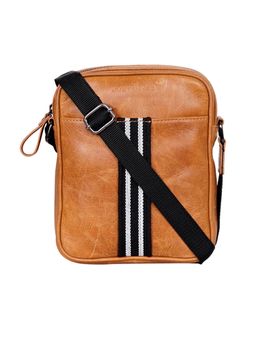 Justanned - Mens Brown Leather Sling Bag