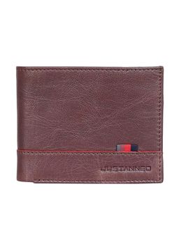 Justanned - Leather Contrast Edge Band Detail Wallet