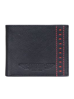 Justanned - Red Color Block Mens Leather Wallet