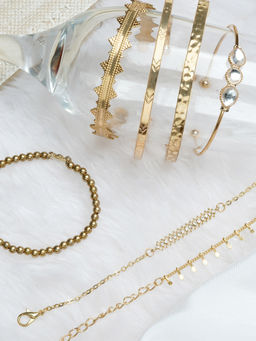 Joker and Witch - Gold Blaze Set Of 7 Bracelets