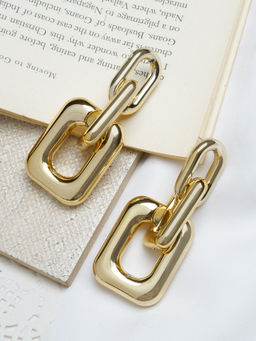 Joker and Witch - Electic Gold Link Earrings