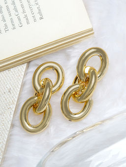 Joker and Witch - Flaunt Gold Chain Link Earrings