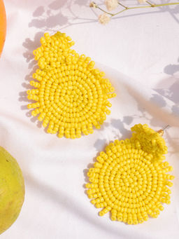 Joker and Witch - Bead Crush Yellow Earrings