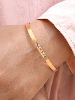 Joker and Witch - Carpe Diem Rose Gold Mantra Band
