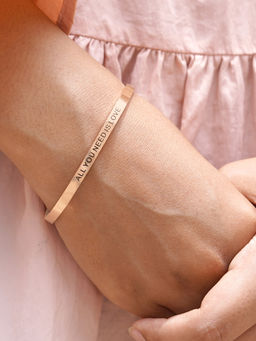 Joker and Witch - All You Need Is Love Rose Gold Mantra Band