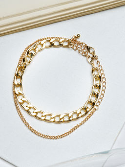 Joker and Witch - Aara Gold Chain Link Anklet