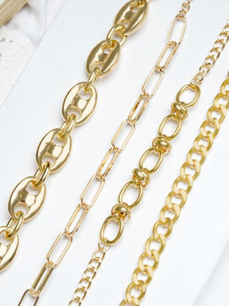 Joker and Witch - Gold Glimmer Set Of 4 Anklet