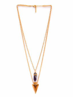 Joker and Witch - Stone And Triangle Layered Necklace