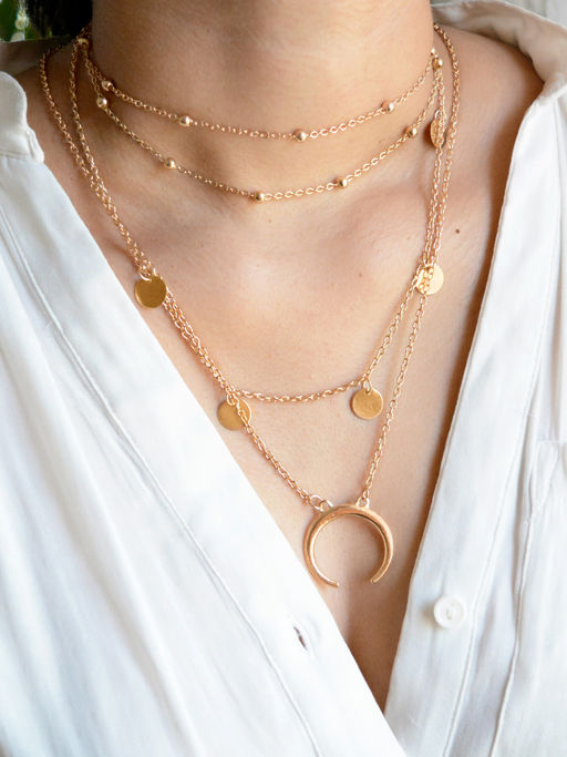 Joker and Witch Bon Bon Gold Necklace