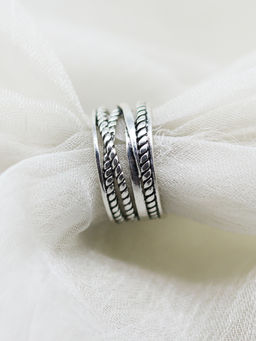 Joker and Witch - Oxidized Silver Ring