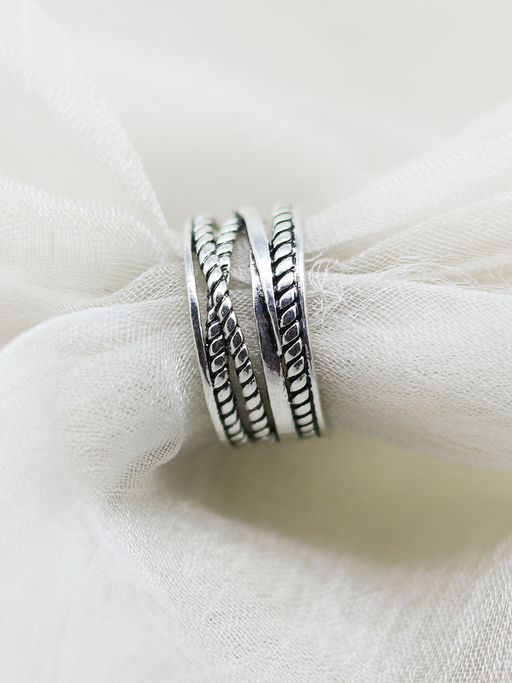 Joker and Witch Oxidized Silver Ring