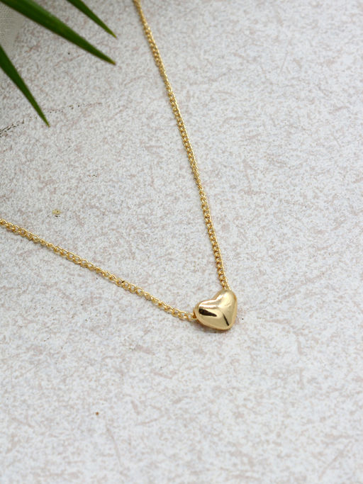 Joker and Witch Minimal Heart Gold Pendant