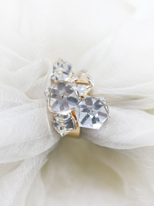 Joker and Witch White Crystalline Ring