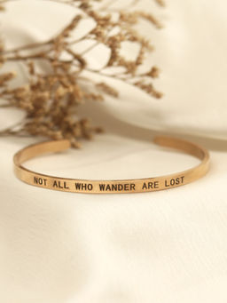 Joker and Witch - Not All Who Wander Are Lost Rose Gold Mantra Band