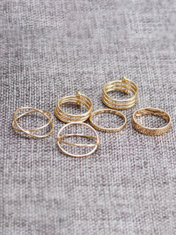 Joker and Witch - Galactic Gold Midi Ring (Pack of 5)