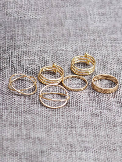 Galactic Gold Midi Ring (Pack of 5)