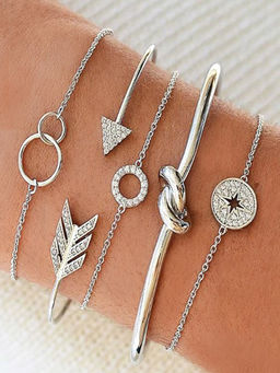 Joker and Witch - Nomadic Silver Bracelet (Pack of 5)