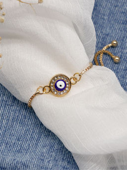 Joker and Witch - Ojo Evil Eye Gold Bracelet