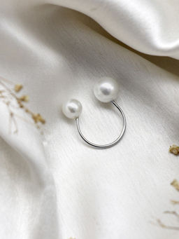 Joker and Witch - Joker & Witch Basra Pearl Silver Ring For Women