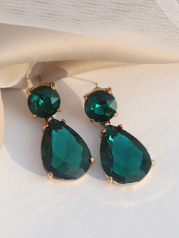 Joker and Witch - Glam Up Green Drop Earrings