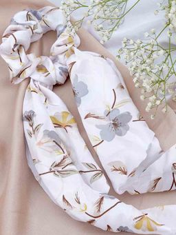 Joker and Witch - Garden White Scarf Detail Scrunchie