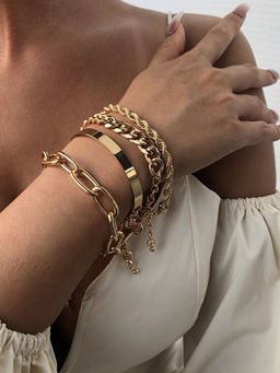 Joker and Witch - We Twist Gold Set Of 4 Bracelets