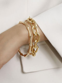 Joker and Witch - Nadia Gold Set Of 2 Bracelets