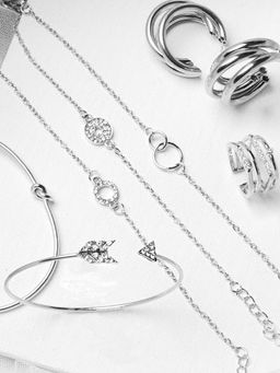 Joker and Witch - Joker & Witch Dazzling Silver Jewellery Set For Women