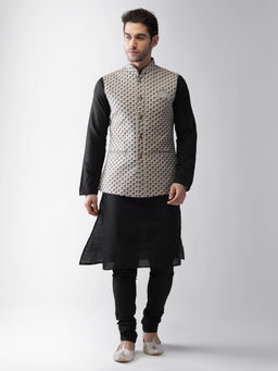 KISAH - Men Grey Kurta Jacket (set Of 3)