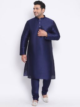 KISAH PLUS - Blue Solid Kurta And Churidar (Set of 2)