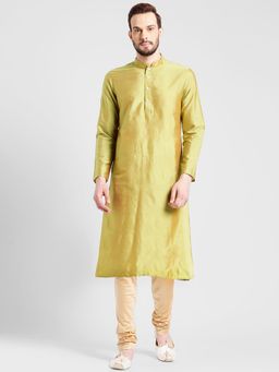 KISAH - Green Kurta And Churidar (Set of 2)