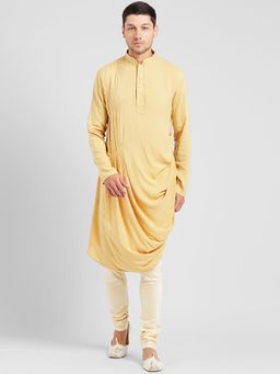 KISAH - Beige Kurta And Churidar (Set of 2)