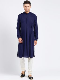 KISAH - Navy Kurta And Churidar (Set of 2)