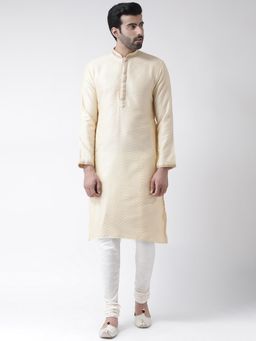 KISAH - Beige Kurta And Churidar (Set of 2)