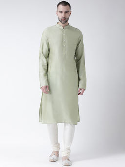 KISAH - Green Solid Straight Kurta