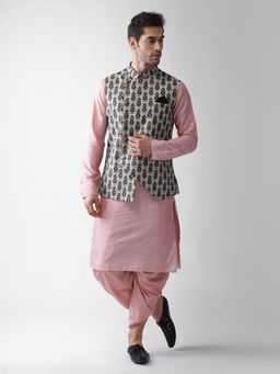 KISAH - Men Grey Kurta Jacket (set Of 3)