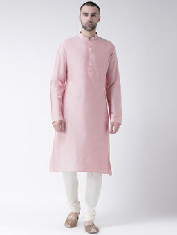 KISAH - Pink Solid Straight Kurta