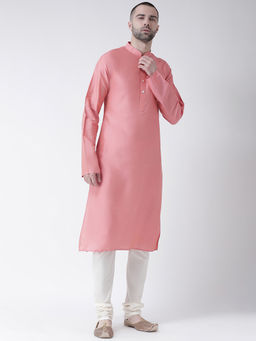 KISAH - Pink Solid Straight Kurta
