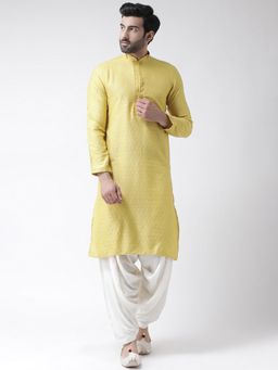KISAH - Yellow Kurta And Patiala (Set of 2)